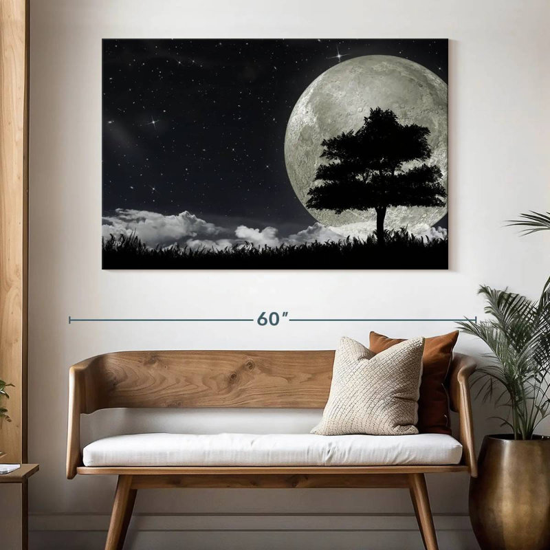 Oberle Tree In Moonlight, 34" H x 51" W