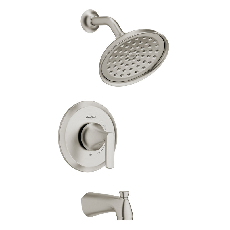 Robinet de baignoire et douche à pression équilibrée (contrôle de température seulement) Becklow, Nickel brossé