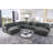 Oversized Corner Sectional Sofa With Reversible Chaises 8 Seat Chenille Cloud Sectional Couches-639992199