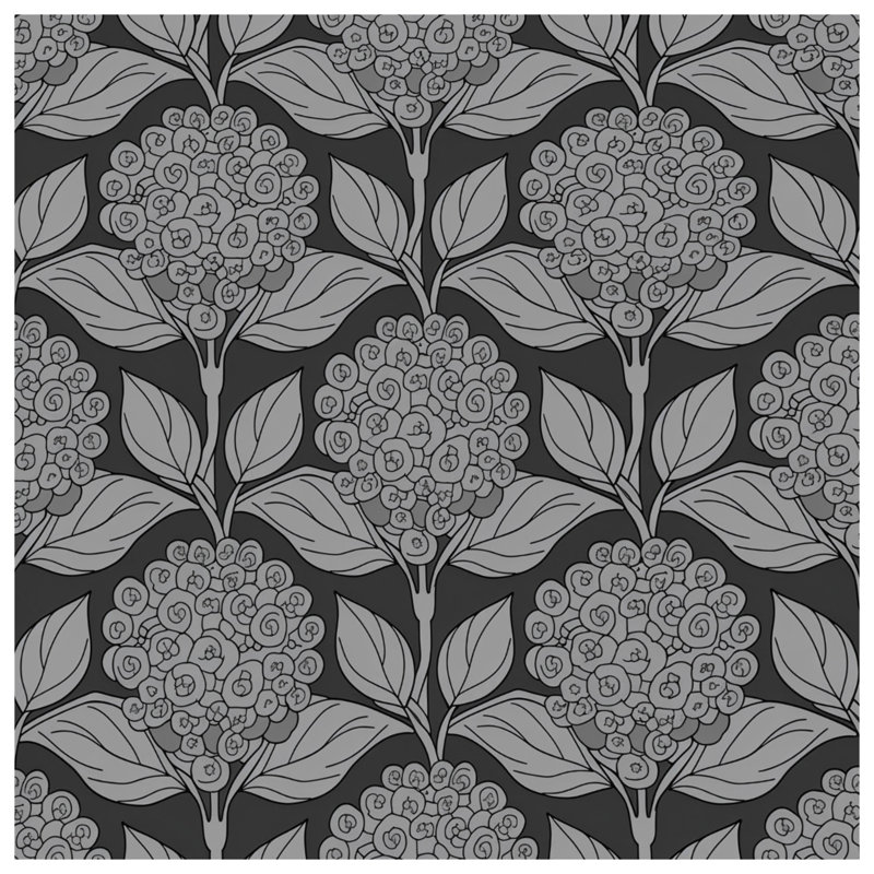 Édredon floral gris, Simple extra long