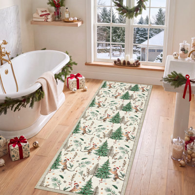 Tapis de couloir long lavable de 73,5 cm x 244 cm (2 pi 5 po x 8 pi) avec envers antidérapant pour cuisine, couloir et entrée
