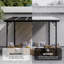 12 pi. L 10 pi. Pergola en métal avec auvent-111183511