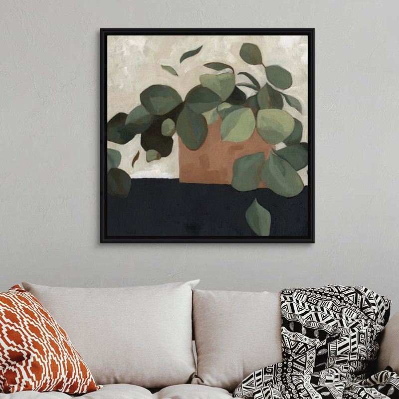 " Jade Hoya II " by Emma Scarvey Painting Print, Black Framed Canvas, 38" H x 38" W