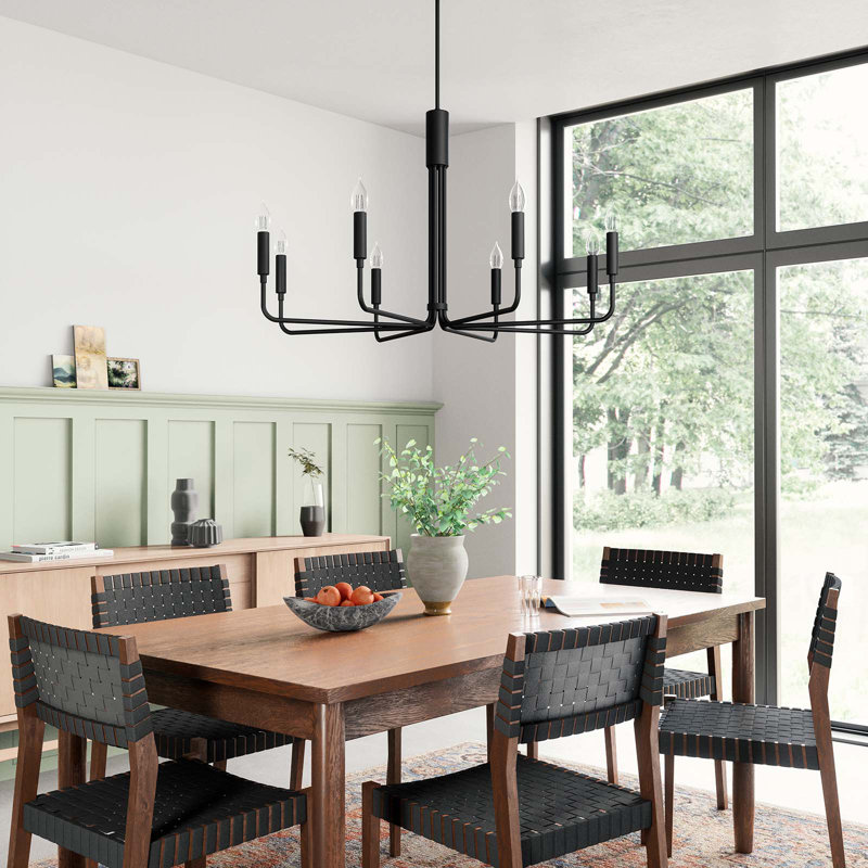 Modway Rekindle 8-Light Chandelier, Black