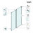 56-61" W x 66" H Single Sliding Frameless Tub Door with 3/8" (10mm) Clear Tempered Glass, Shatter-Resistant Film & Installation Hole Locator - Round Top Rail-113467991