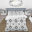 Ensemble de housse de couette à imprimé mosaïque noir et blanc traditionnel-109147821