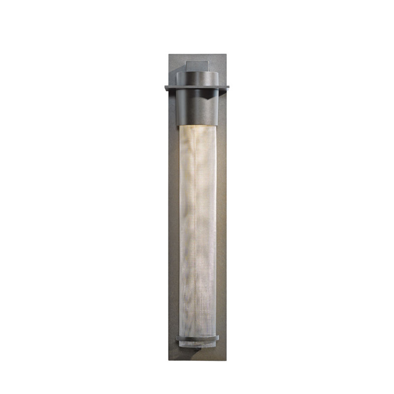 Airis Outdoor Flush Mount, 24.3" H x 5" W x 5.2" D, Coastal Burnished Steel, Seeded Clear