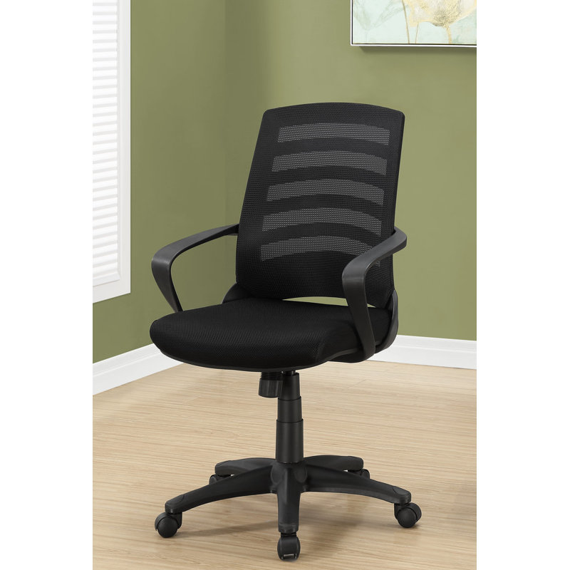 Clintonville Polyester Blend Executive Chair, Black, Black