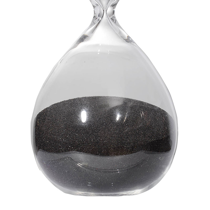 Hedberg Hourglass, 7.5" H x 3" W x 3" D, Black, 1
