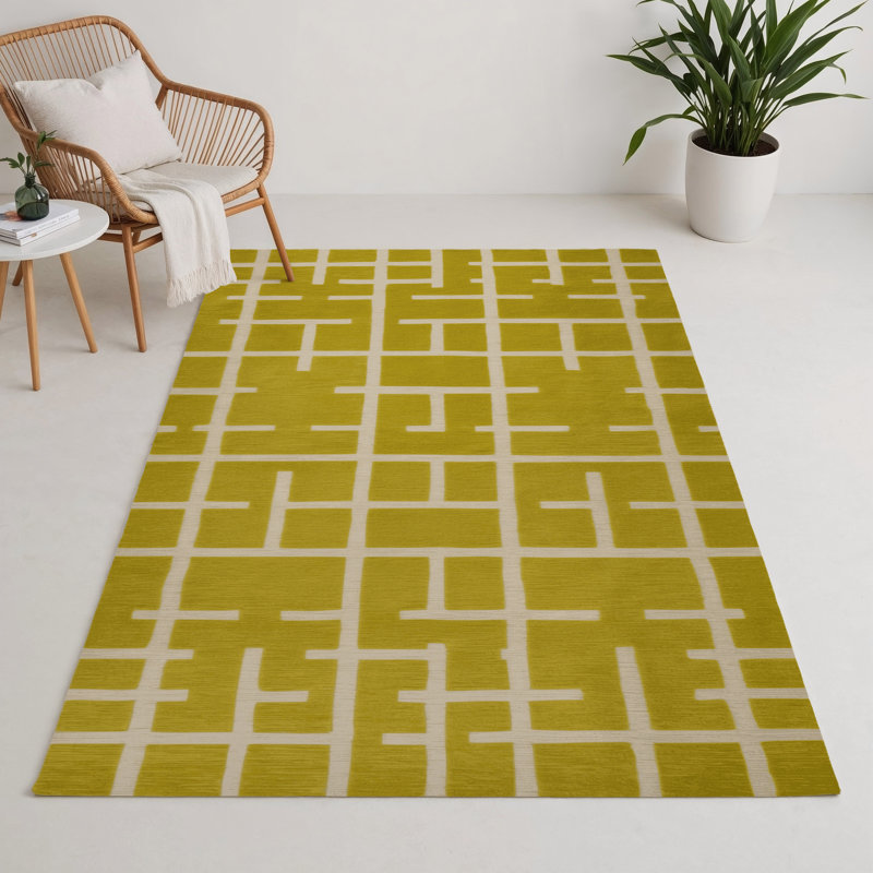 Trellis Brown Indoor and Outdoor Area Rug, Rectangle 5' x 7'