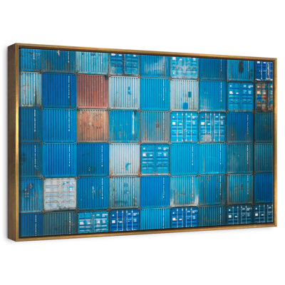 Blue Cargo Containers
