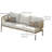 Aluminum & Wicker Outdoor Sofa With Cushions & Sunbrella Pillows-1455815883-1455815895