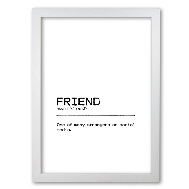 Friend Strangers - Print, 59.4cm H x 42cm W x 4cm D, Wrapped Canvas