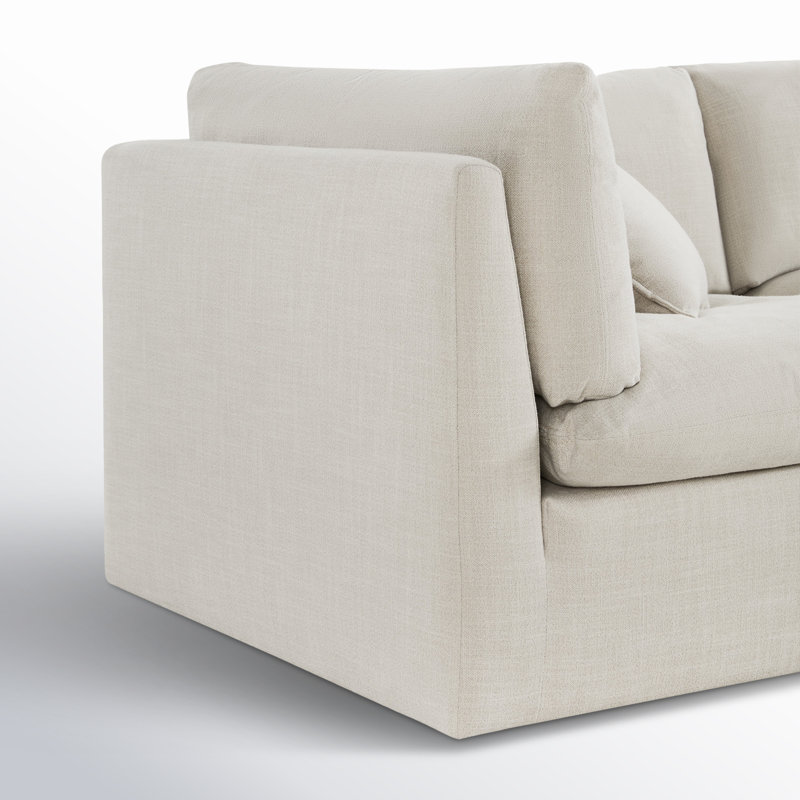 Canapé modulaire rembourré 5 pièces Annabella, Tissage performant en lin Effie