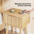 15.7" Oak Grain Nightstand, Particleboard & MDF, Melamine & Vacuum Forming, 1 Drawer, High Leg (2 Pcs)-1709722087