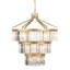 Social Club 15-Light 3-Tier Crystal Pendant