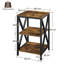 Metal Frame End Table with Shelves, 3 Tier Sofa Side Table 