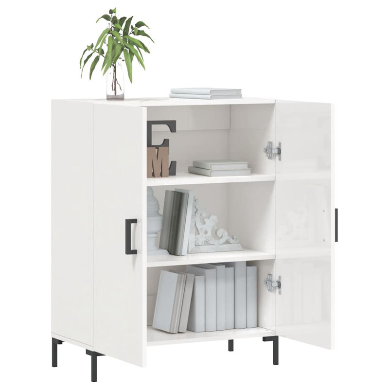 Mariateresa Metal 2 - Door Accent Cabinet, High Gloss White