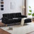 Luxury Velvet Upholstered L-Shaped Sofa with Sturdy Frame and Cloud-Like Comfort, Perfect for Modern and Retro Decor.-684635321