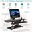 VersaDesk PowerPro 36" Electric Standing Desk Converter with Push-Button Height Adjustment & USB Charging Port, Black-1240697224-1240697228