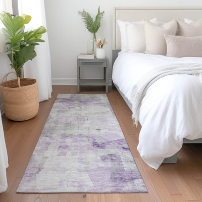 Machine Washable Indoor/Outdoor Claudian ACN1673 Lavender Rug