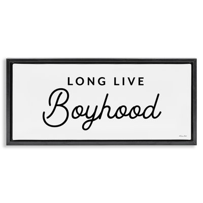 Long Live Boyhood Framed Floater Canvas Wall Art by Susan Ball