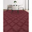Wool Geometric Area Rug in Rust-106954721