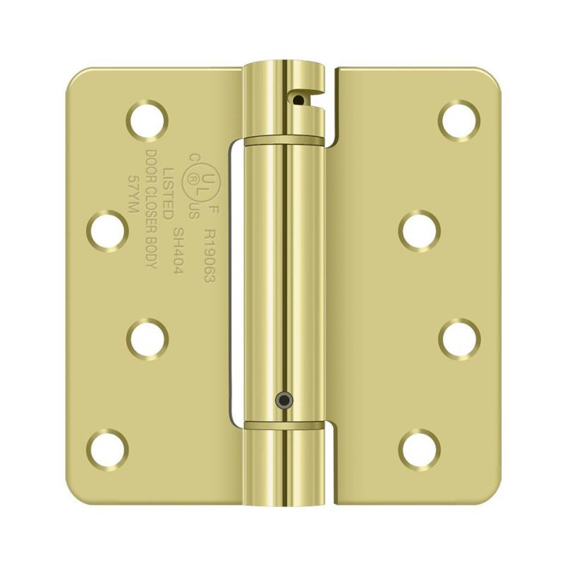 64'' x 64'' Steel Surface Mount Hinge, Polished Brass