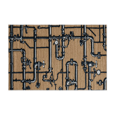 Tapis intérieur et extérieur brun Transport
