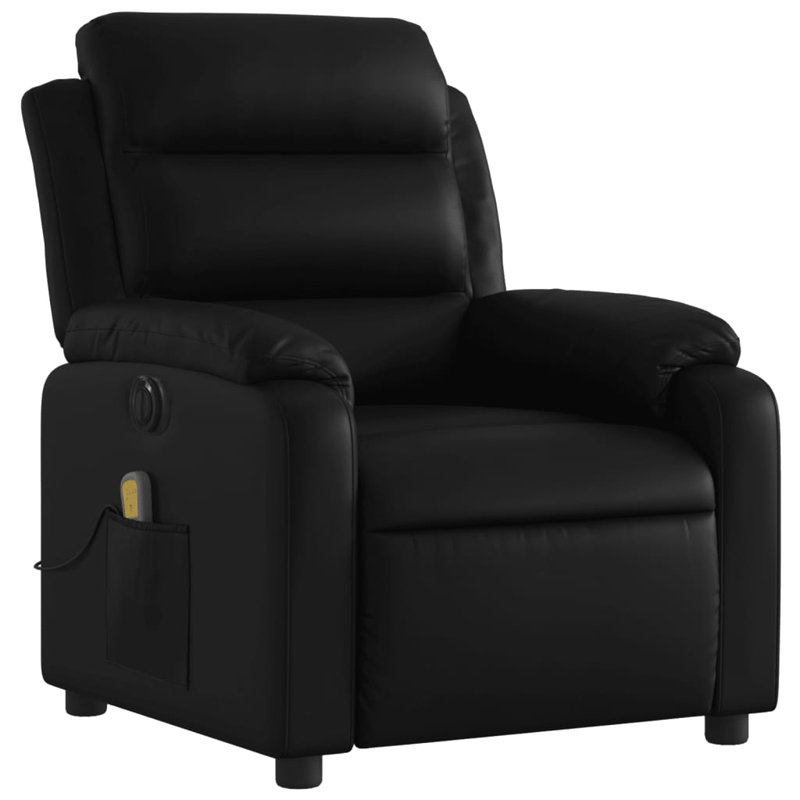 Fauteuil de massage, Similicuir noir