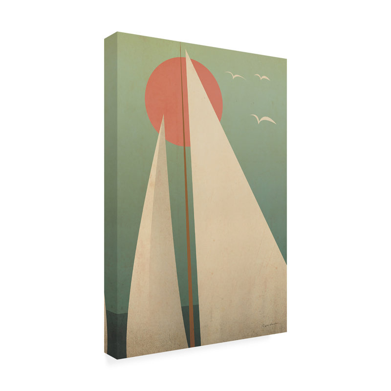 Toile d'extérieur «Sails III» de Ryan Fowler, H 32 po x l 22 po x P 1,5 po
