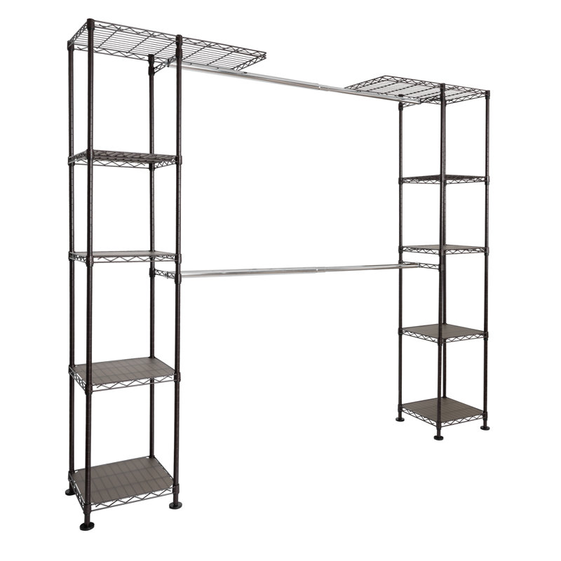 58'' - 83'' Closet System Starter Kit, Satin Bronze