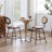 Ailene 24'' Mid Century Modern Metal Frame Rattan Back Counter Stool-953421158