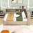 Three Drawers Daybed with Storage Shelves and Slats-1332233122