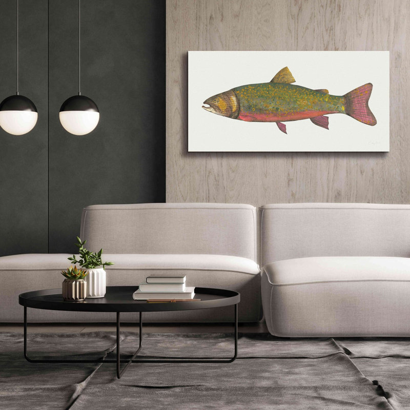 «Angling in the Stream II» par Courtney Prahl, art mural sur toile, H 30 po x l 60 po x P 1,5 po