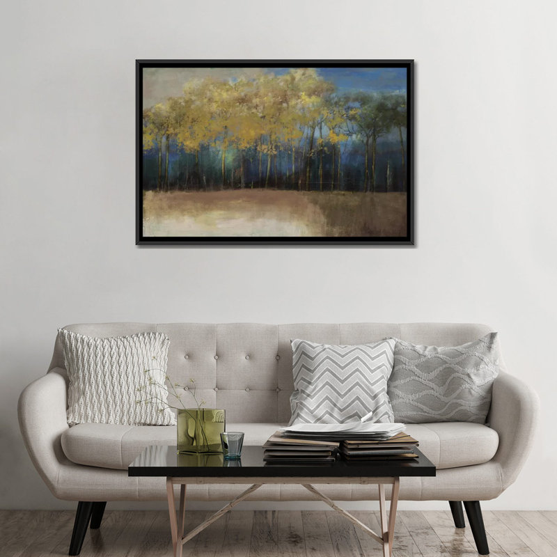 «Night Comes» par PI Studio - reproduction sur toile tendue, H 18 po x l 26 po x P 1,5 po, Toile avec cadre noir