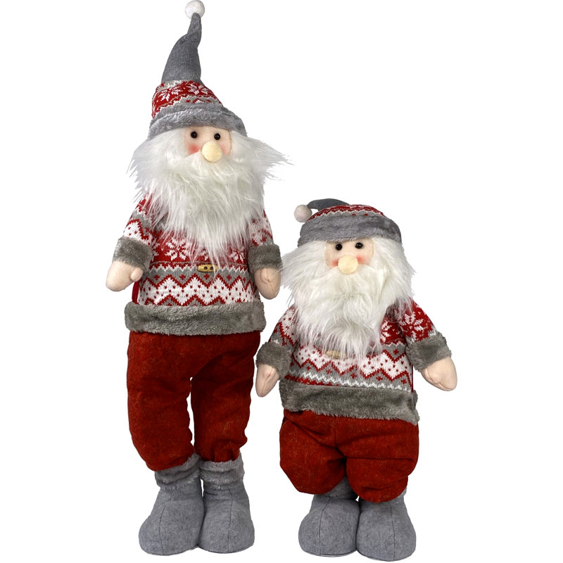 Figurine de Noël en peluche extensible 2 pièces