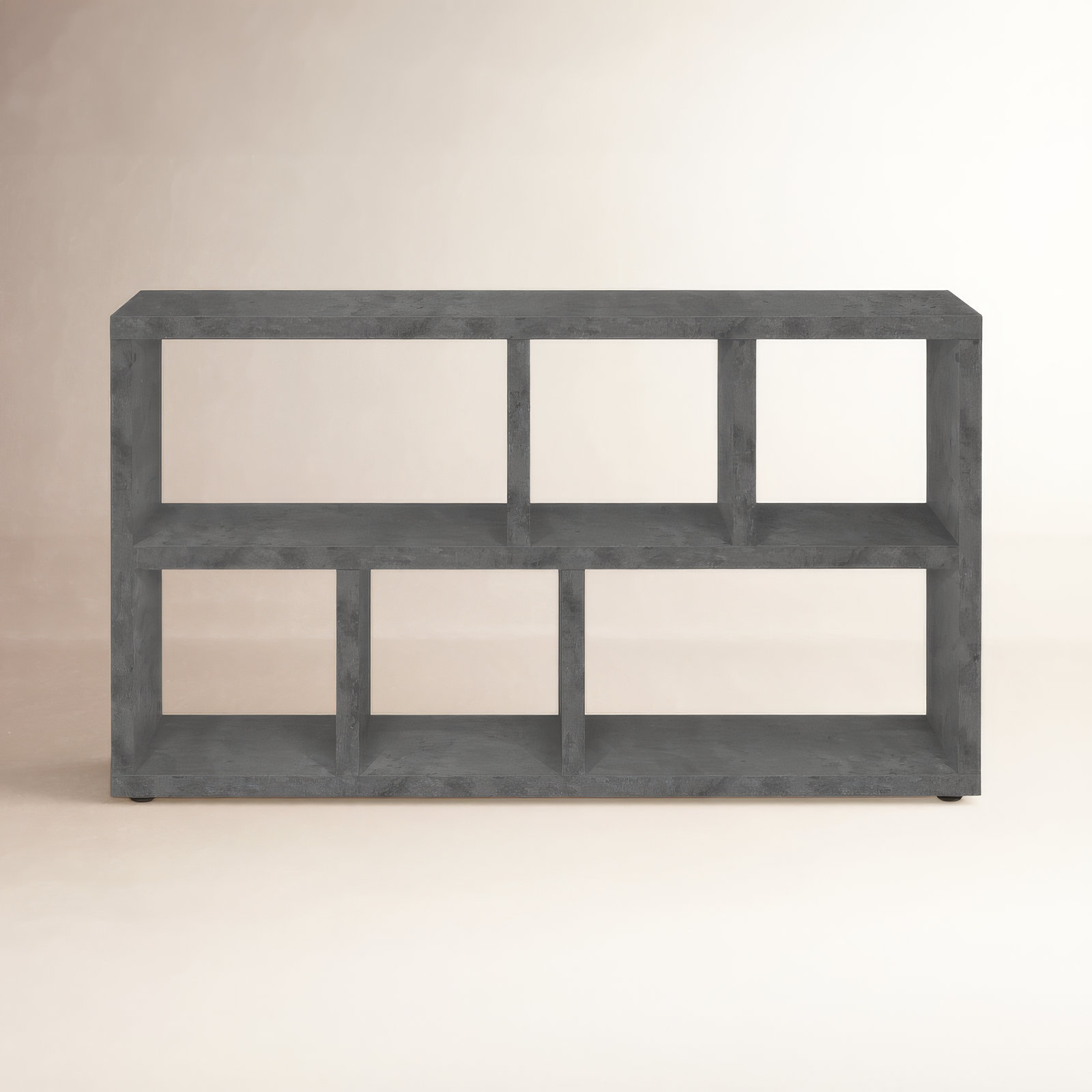 Stetson 59" Bookcase, Faux Concrete