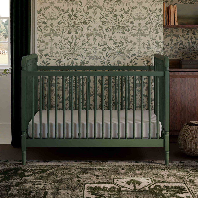 Liberty 3-in-1 Convertible Spindle Crib, Forest Green