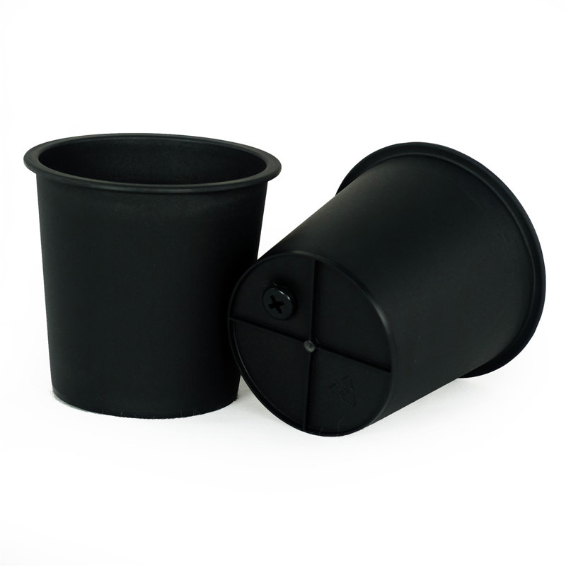 Pot de fleurs rond 5 po - Pots de jardin en plastique avec drainage