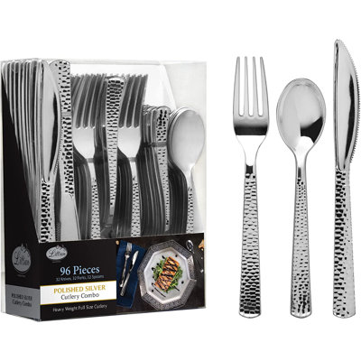 Nicole Fantini 96 -Piece Plastic Cutlery Set