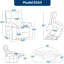 Fauteuil inclinable électrique à deux positions avec massage thermique et porte-gobelet dissimulé, télécommande et fabrication robuste-203502894
