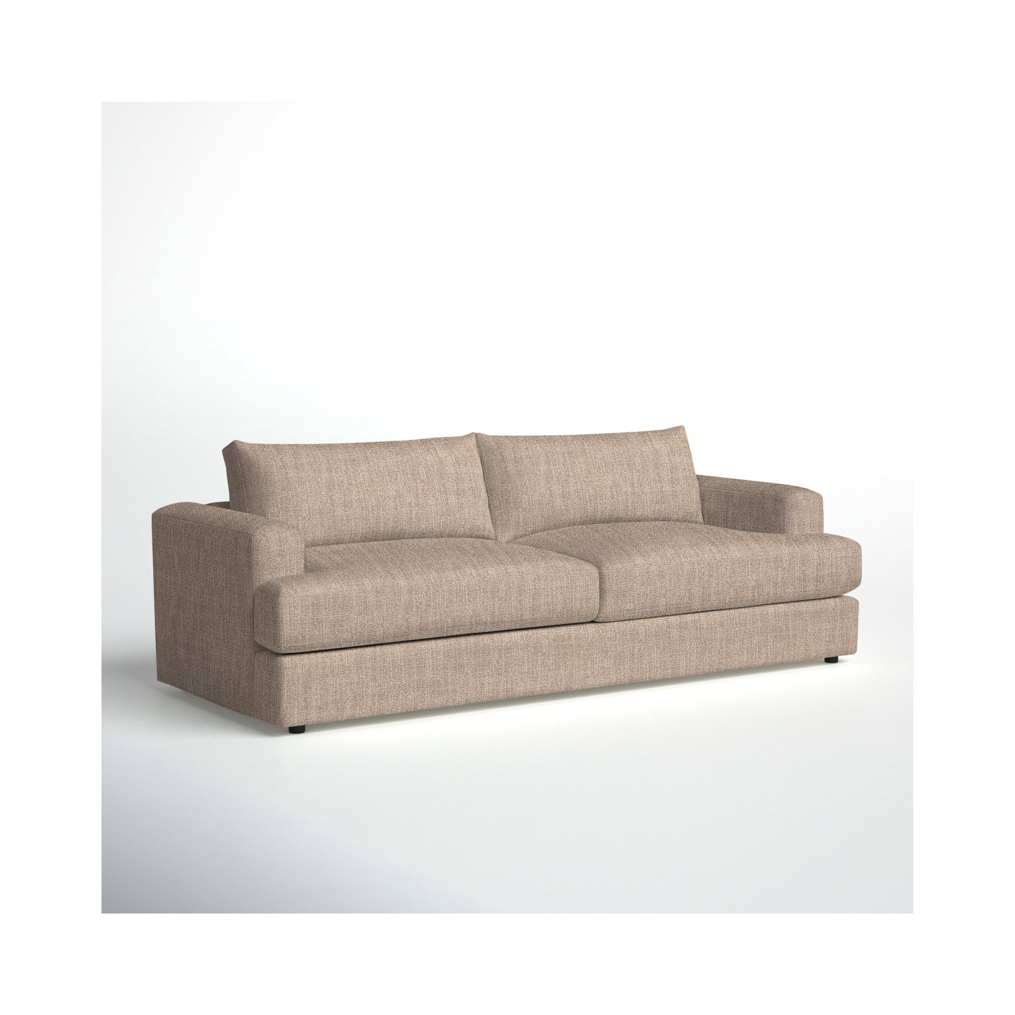 Cayden 96'' Upholstered Sofa, Conversation Linen Basketweave