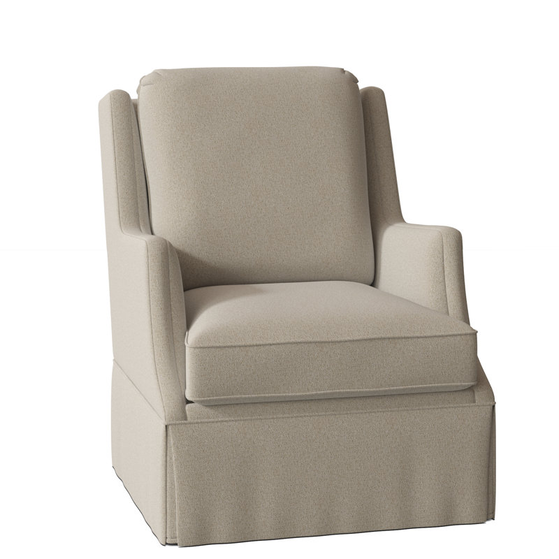Savannah Linen Boucle Swivel Wingback Chair, Parchment (8794 70)