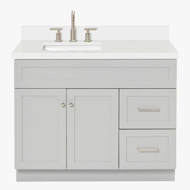 Ensemble de meuble-lavabo simple 43 po Hamlet, Gris