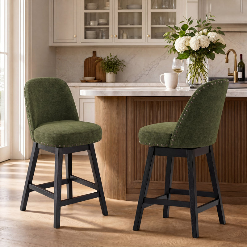 Swivel Counter Stool, Green