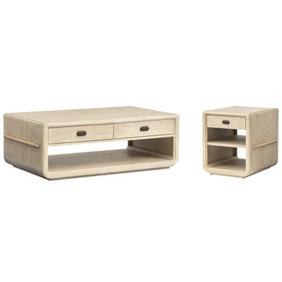 Table basse rectangulaire avec table de bout