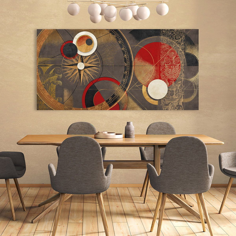 Space Orbits (Red) by Arturo Armenti - Wrapped Canvas Art Prints, 50cm H x 100cm W x 4cm D