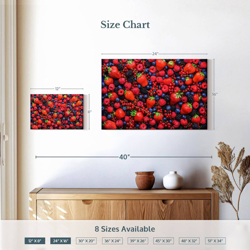 Yarlin Berries, 16" H x 24" W