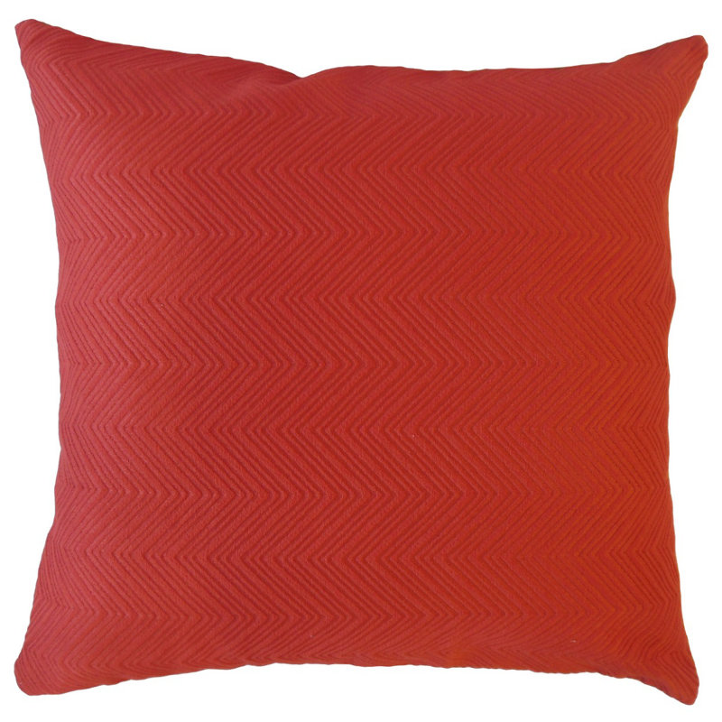 Macon Chevron Cotton Blend Reversible Throw Pillow, 20" x 20"